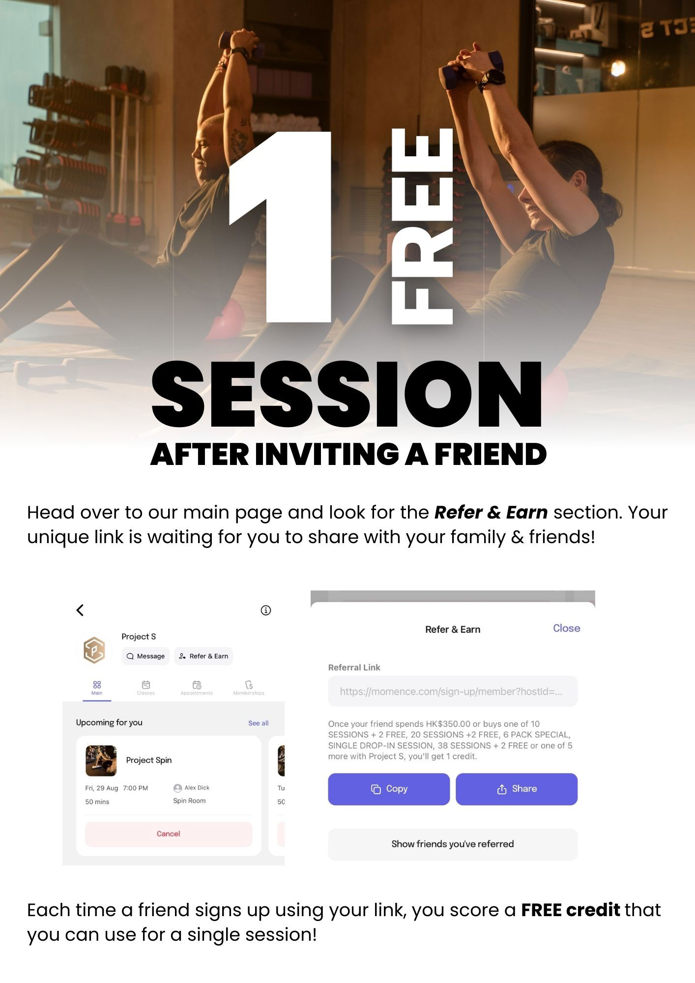 Invite & Enjoy a FREE SESSION!